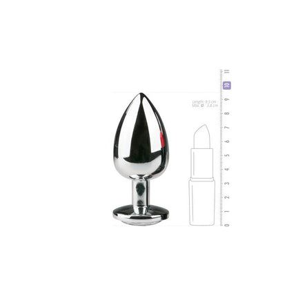 Metal Butt Plug No. 6 - Silver/Clear